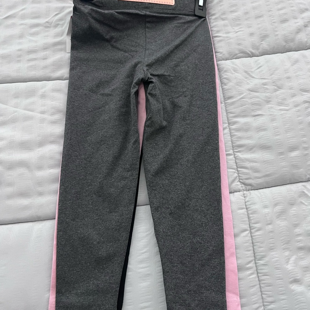 Kids Gray and Pink Leggings